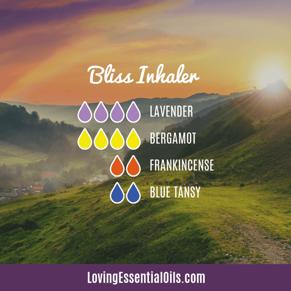 Essential Oil Blend for Emotions - Bliss Inhaler by Loving Essential Oils with lavender, bergamot, frankincense, and blue tansy