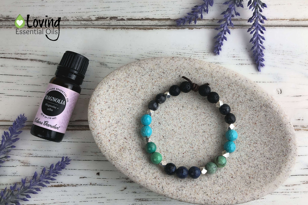 Essential Oil Diffuser Bracelet with Magnolia Oil by Loving Essential Oils