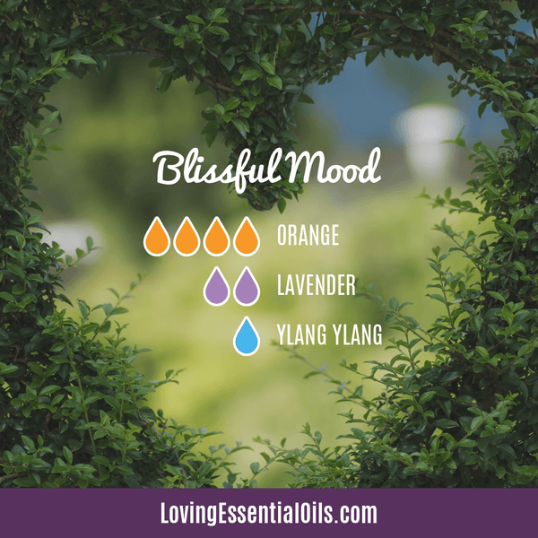 Essential Oils That Make You Happy by Loving Essential Oils | Blissful Mood with orange, lavender and ylang ylang