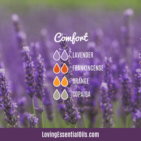 Lavender Diffuser Blend - Promote Comfort & Oily Wellness by Loving Essential Oils | Comfort Blend with lavender, frankincense, orange and copaiba essential oils