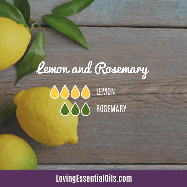 Lemon and Rosemary Essential Oil Blend by Loving Essential Oils - Gain Lemon Essential Oil Diffuser Benefits!