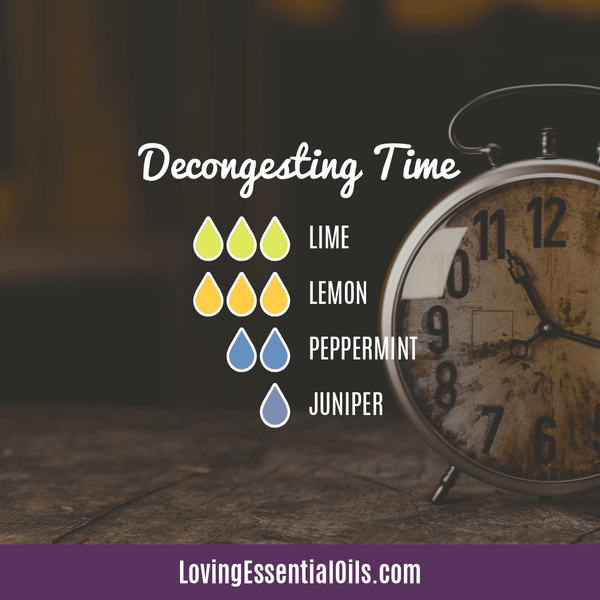Lime Essential Oil Blends by Loving Essential Oils | Decongesting Time with lime, lemon, peppermint, and juniper berry