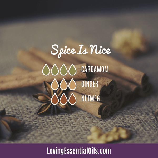 Nutmeg Oil Uses and Benefits by Loving Essential Oils | Spice is Nice Diffuser Blend with cardamom, ginger and nutmeg