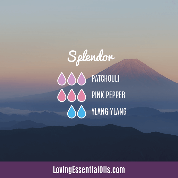 Pink Pepper Diffuser Recipes - Splendor with patchouli, pink pepper, and ylang ylang