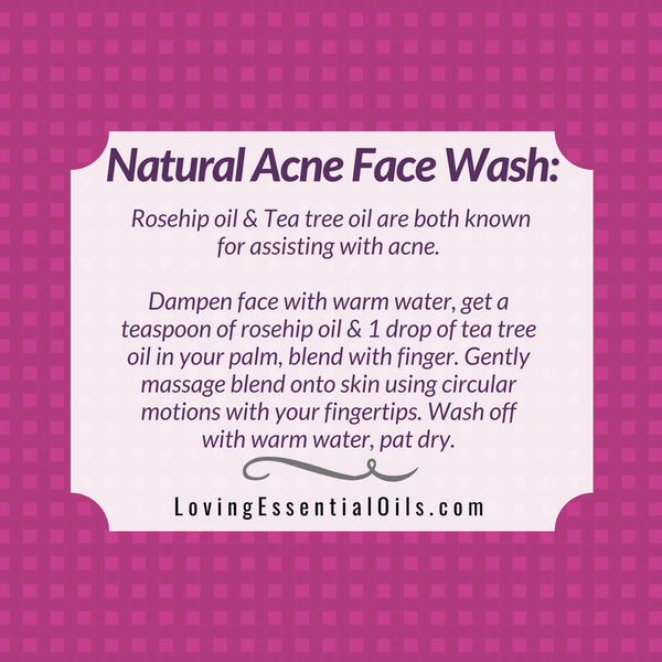 Rosehip oil for acne with tea tree oil by Loving Essential Oils