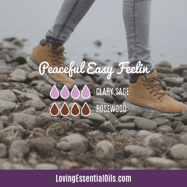 Rosewood Essential Oil Diffuser Blend by Loving Essential Oils - Peaceful Easy Feelin Diffuser Blend with calry sage and rosewood oil