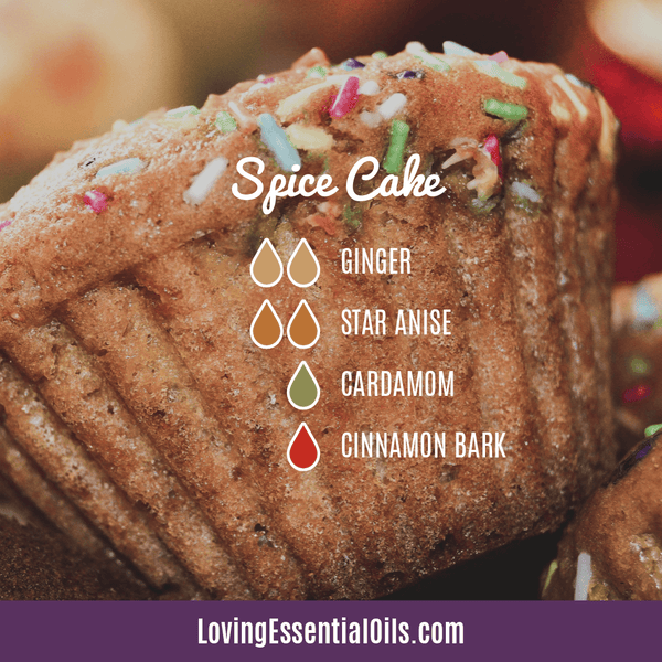 Spice Cake Diffuser Blend by Loving Essential Oils with ginger, star anise, cardamom, and cinnamon