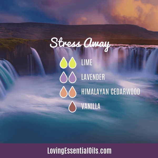 Stress Away Diffuser Blend Recipe by Loving Essential Oils with lime,