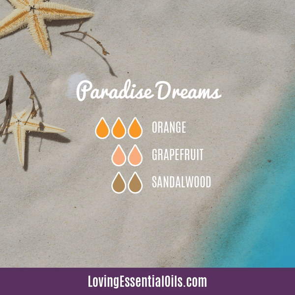 Summer Diffuser Blend by Loving Essential Oils | Paradise Dreams Tropical Blend with orange, grapefruit, and sandalwood essential oil