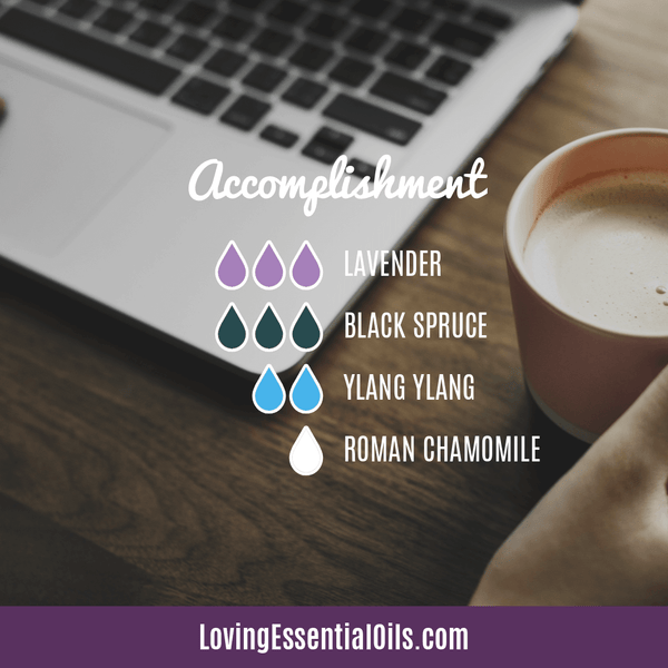 Ylang Ylang Diffuser Blend by Loving Essential Oils | Accomplishment with lavender, black spruce, ylang ylang, and roman chamomile