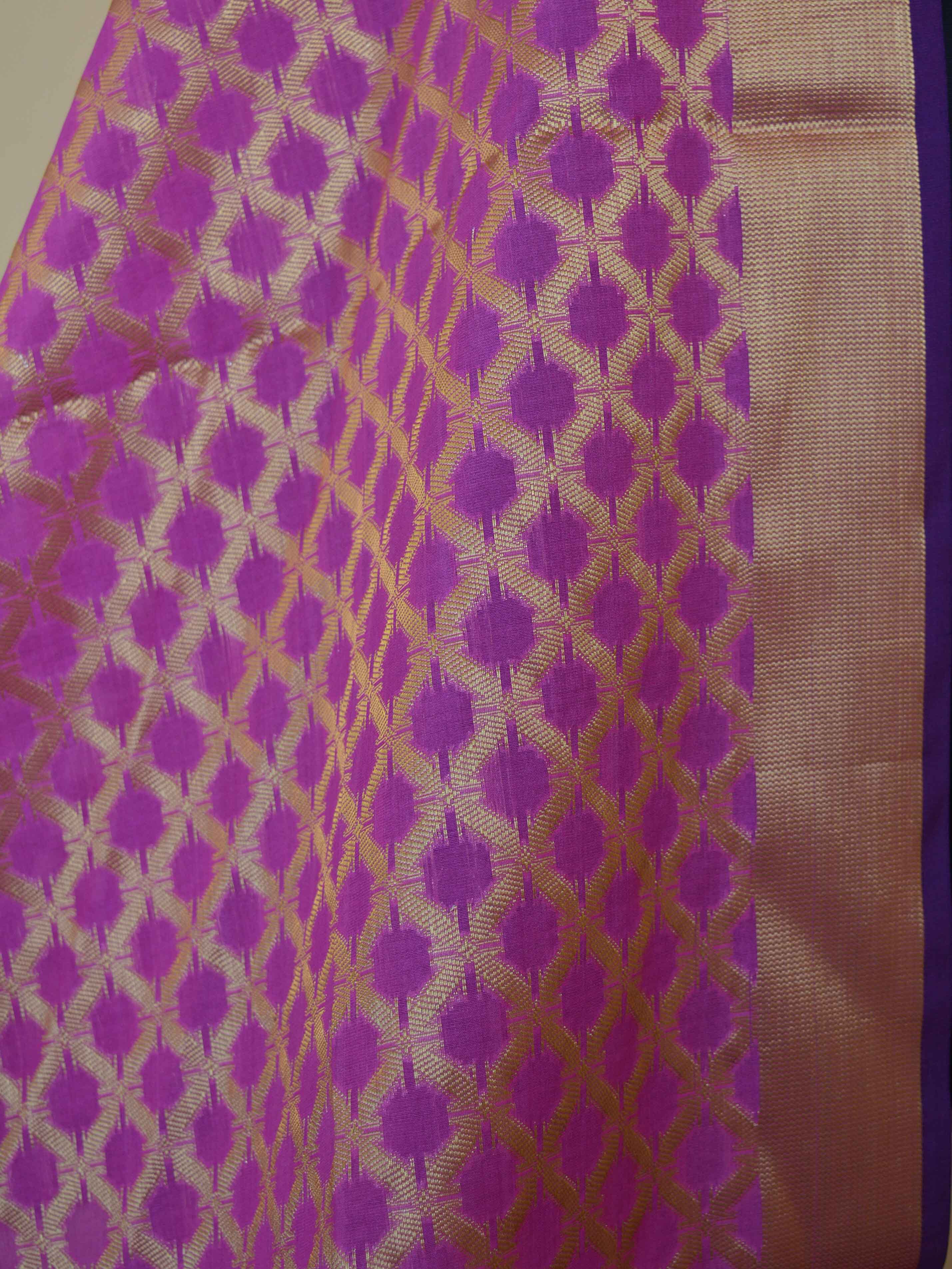 Banarasee Art Silk Dupatta Jaal Design-Mauve