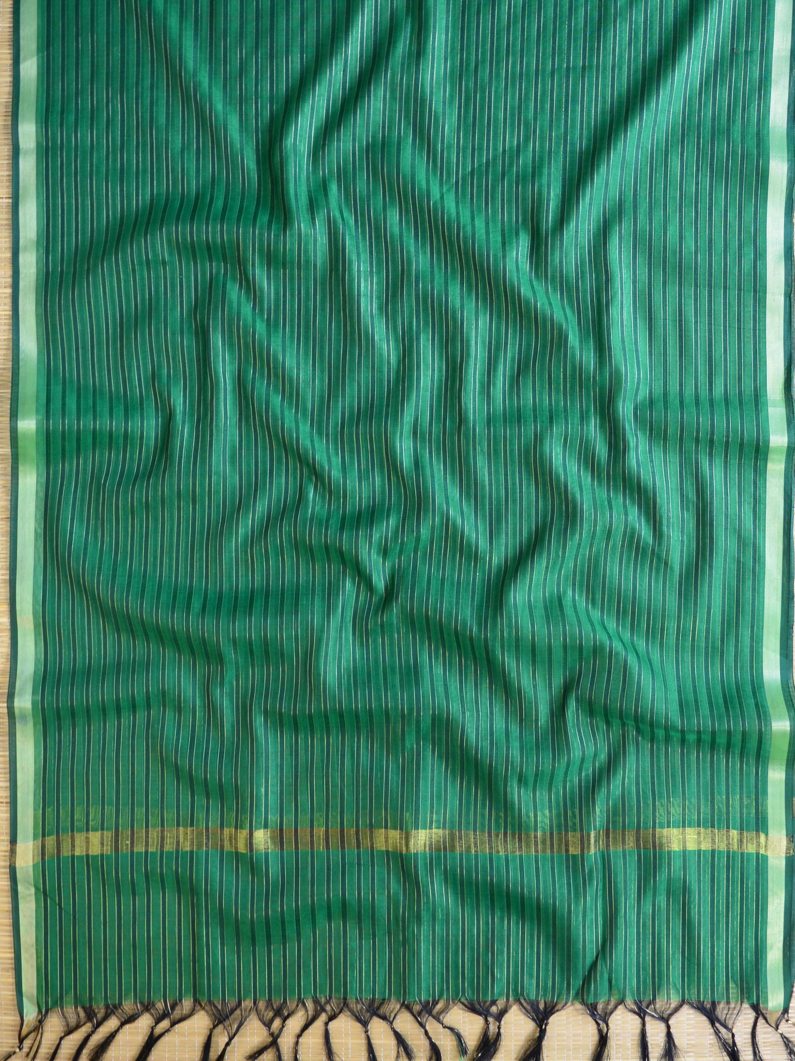 Banarasee Brocade Salwar Kameez Fabric With Art Silk Dupatta-Blue & Green