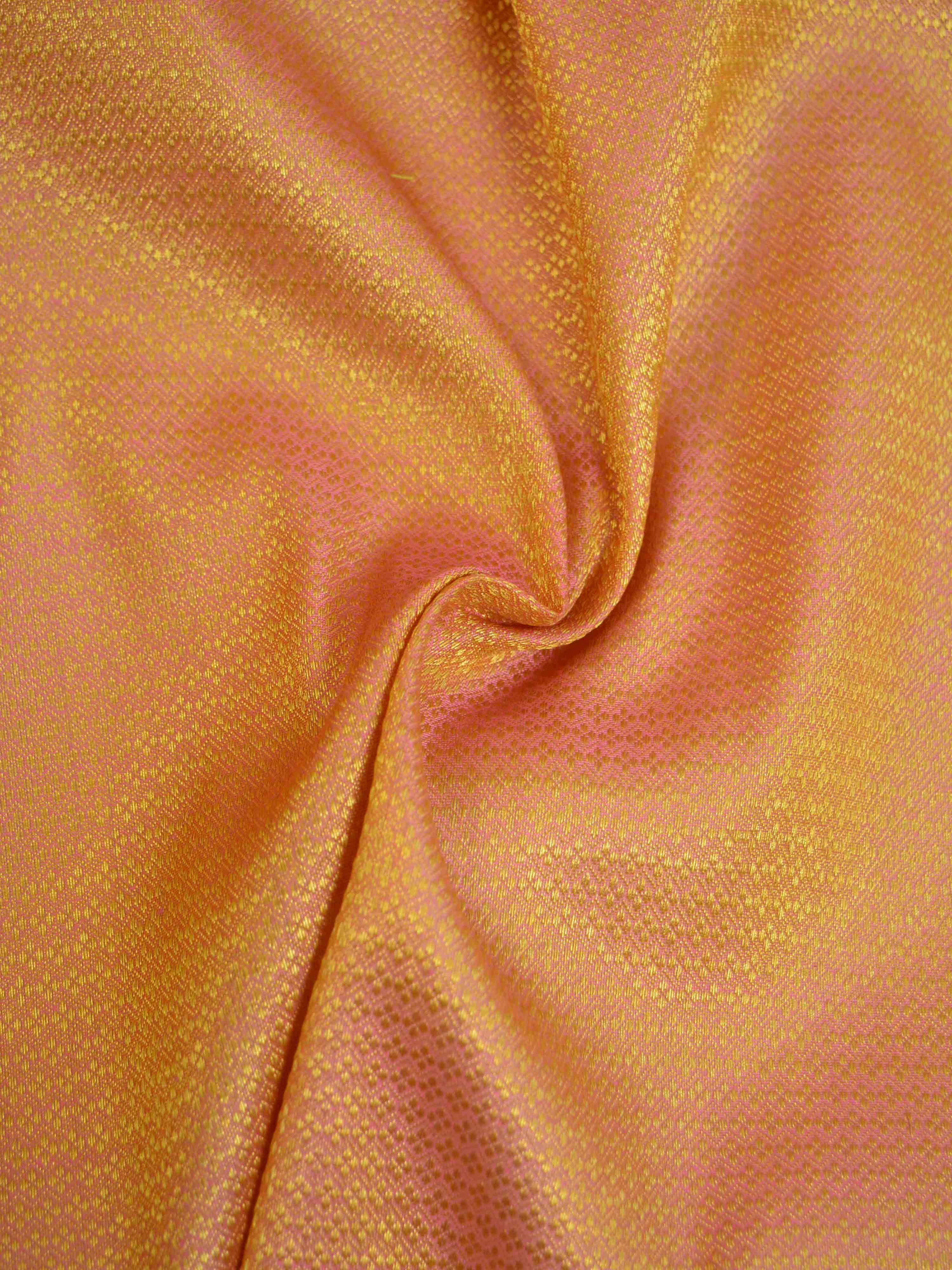 Banarasee Handloom Soft Cotton Floral Jaal Saree-Peach