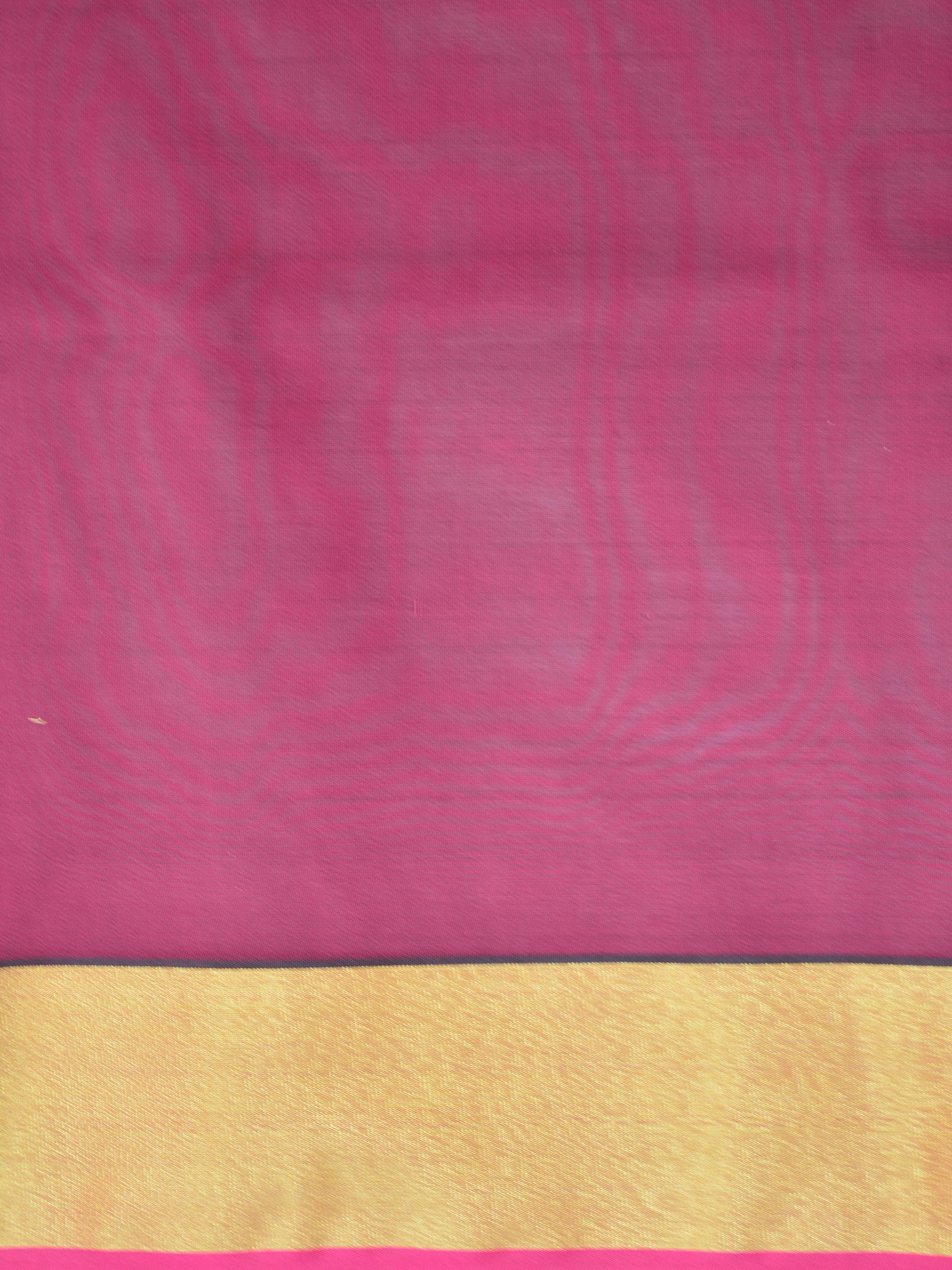 Banarasee Handwoven Faux Georgette Upadda Saree With Resham & Zari Floral Work-Wine