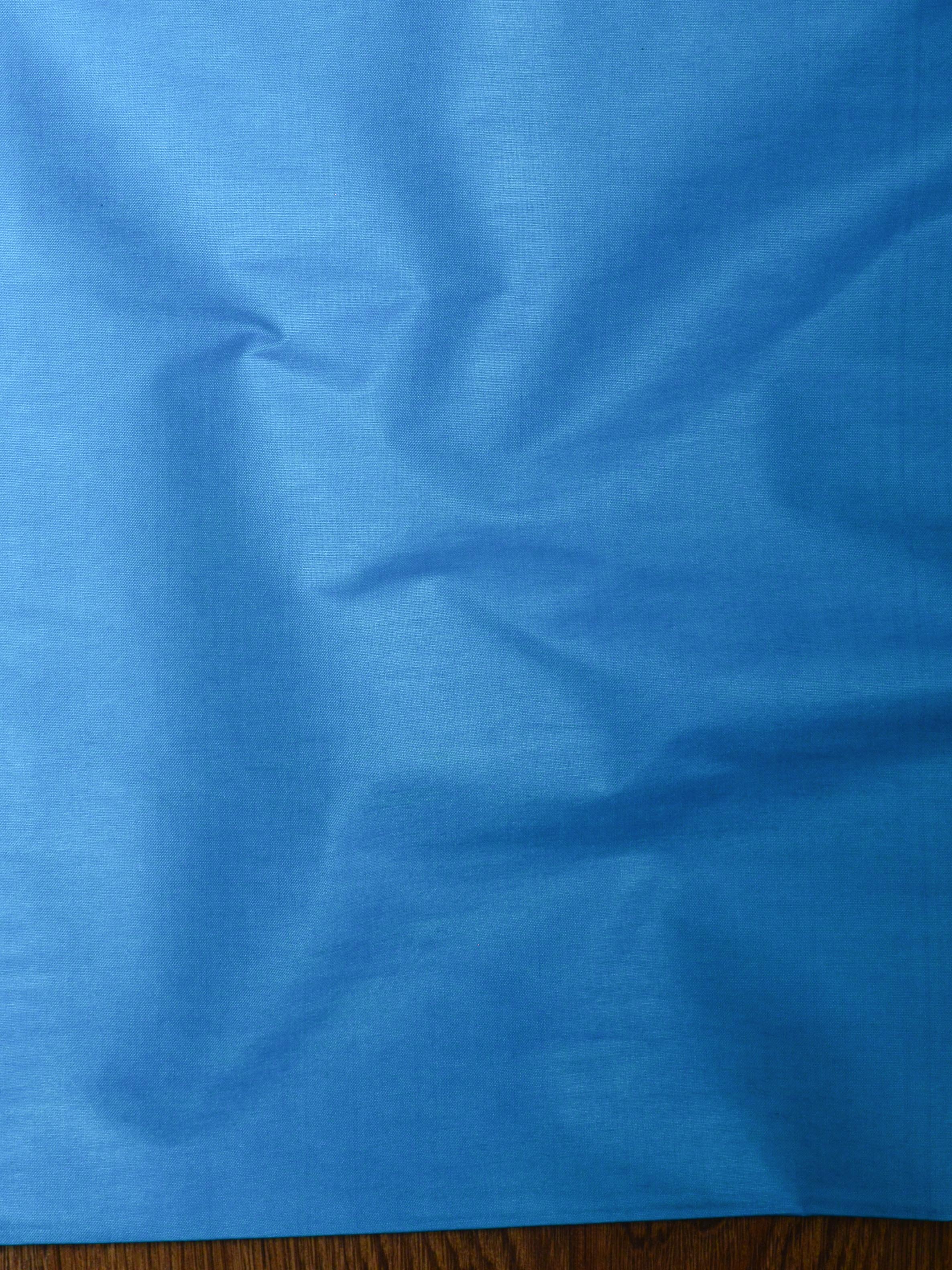 Bhagalpuri Ghichha Woven Salwar Kameez Fabric With Dual Color Dupatta-Green & Blue
