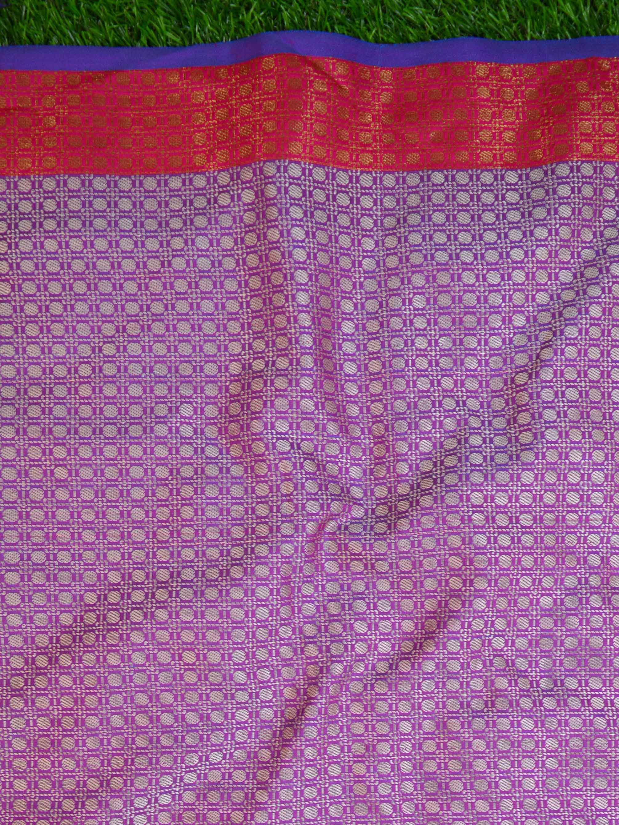 Banarasee Kora Muslin Saree With Tanchoi Weaving With Gharchola Skirt Border-Yellow