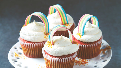 oprah's cupcakes with rainbow belts