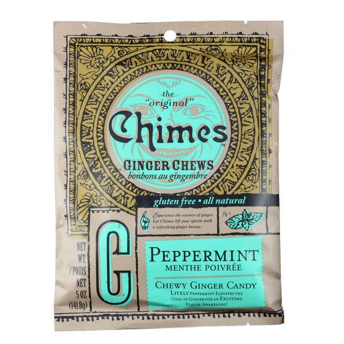 Chimes Peppermint Ginger Chews 5 oz bag
