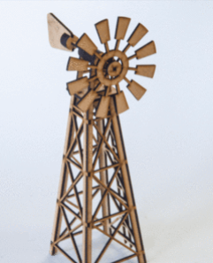 wooden windmill