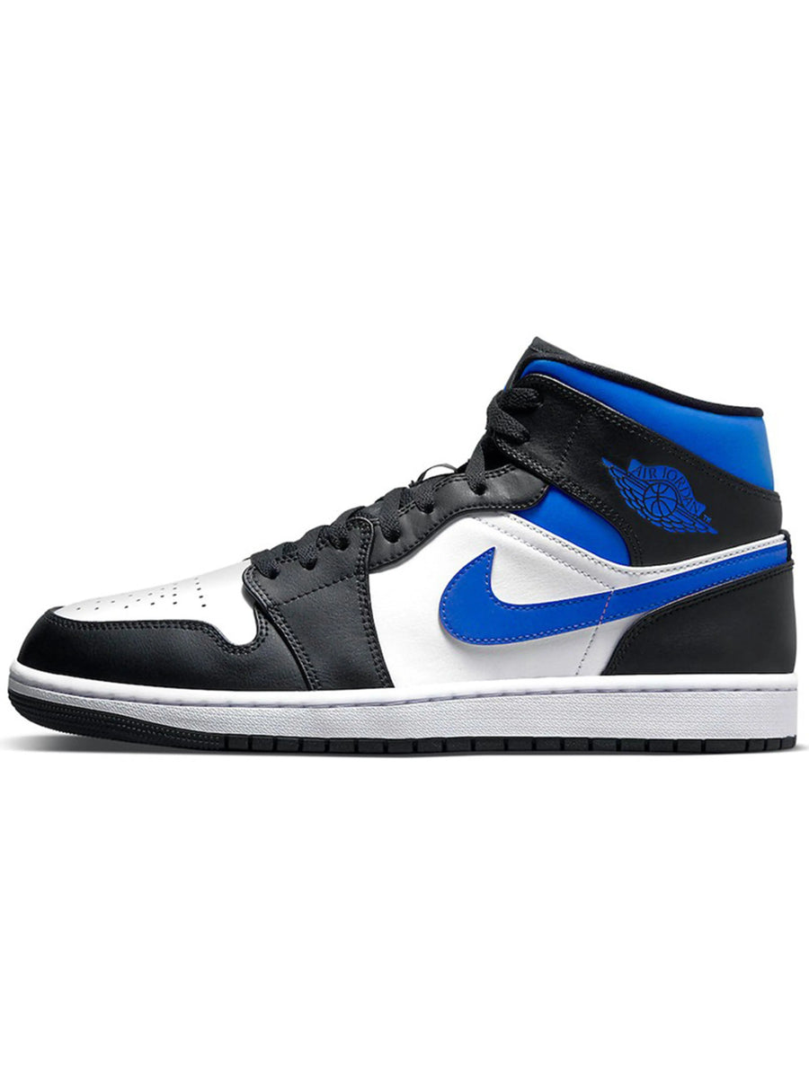 air jordan 1 mid black white royal