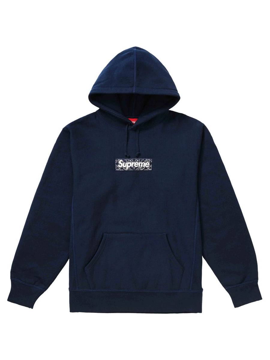 Supreme Bandana Box Logo Hoodie Navy Prior | lupon.gov.ph