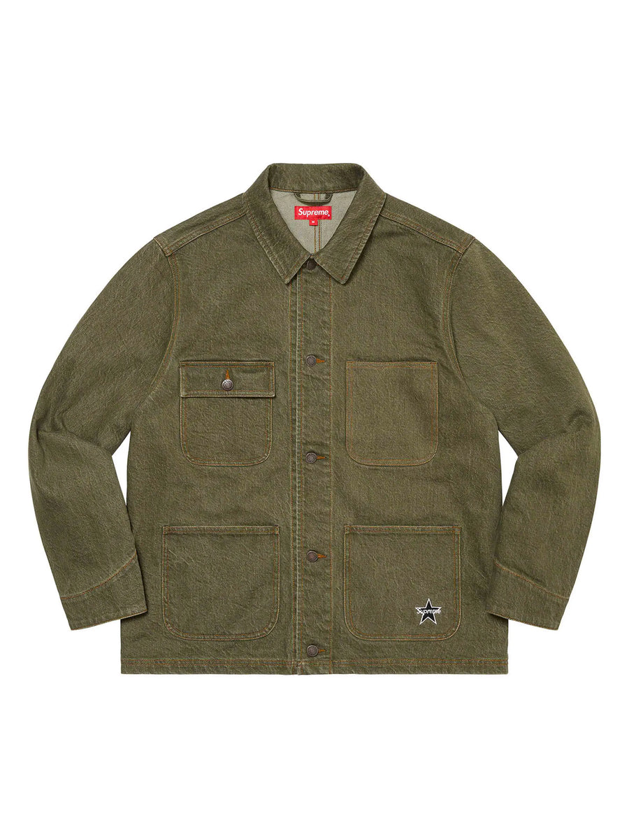 Supreme Denim Chore Coat Olive XL