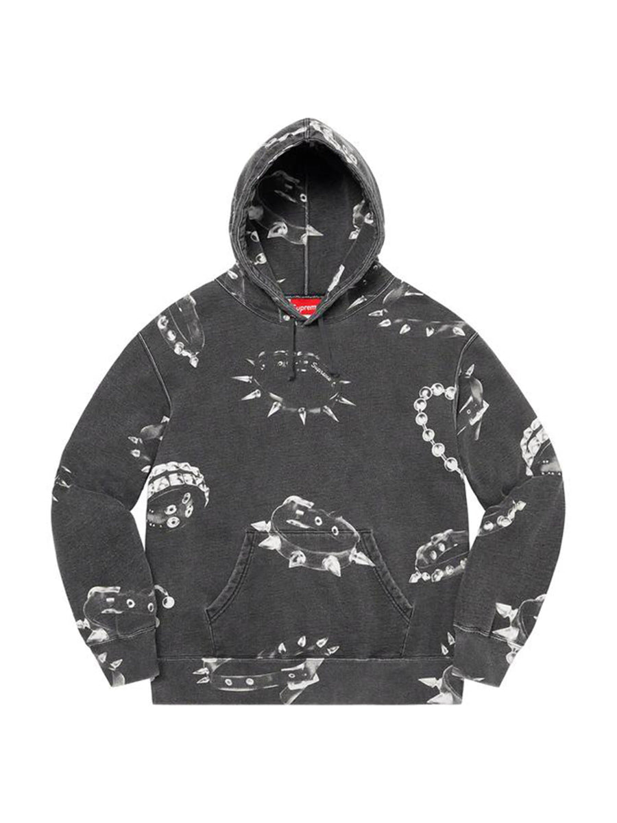 Supreme Studded Collars Hoodie Black [FW20] | Prior Store