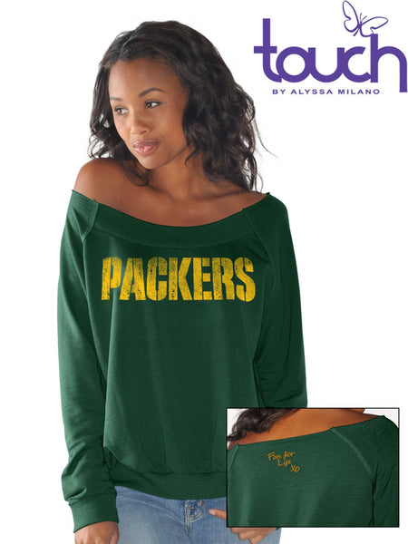 Women's Green Bay Packers Touch Black Plus Size Free Agent Long Sleeve  T-Shirt