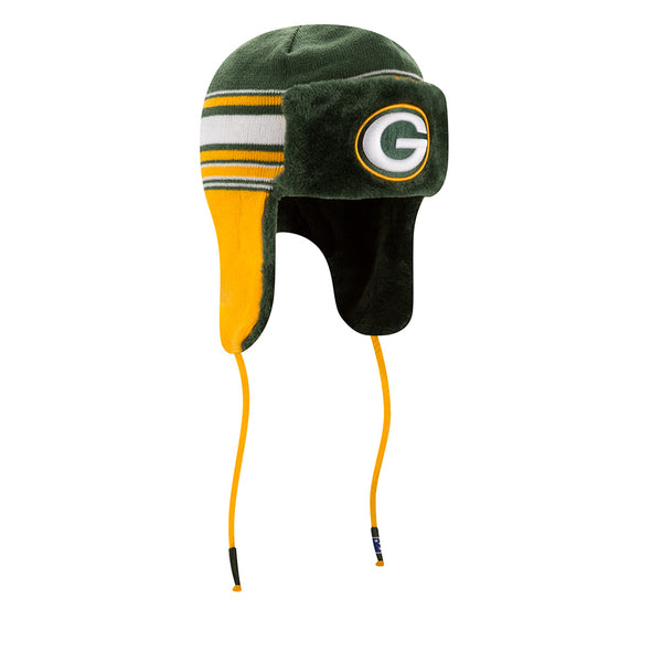 Green Bay Packers Big Logo Trapper Hat With Face Cover FOCO