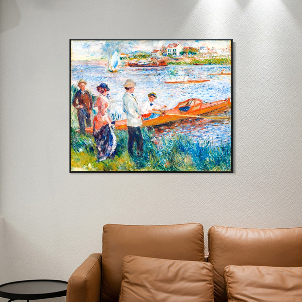 Invin Art Framed Canvas Oarsmen At Chatou By Pierre Auguste Renoir Wal