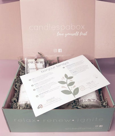 fortitude candle subscription + spa box by wicked flame