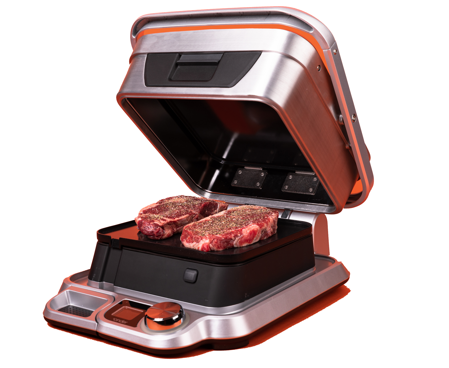 The Cinder Grill demonstrating why it is the best indoor grill.