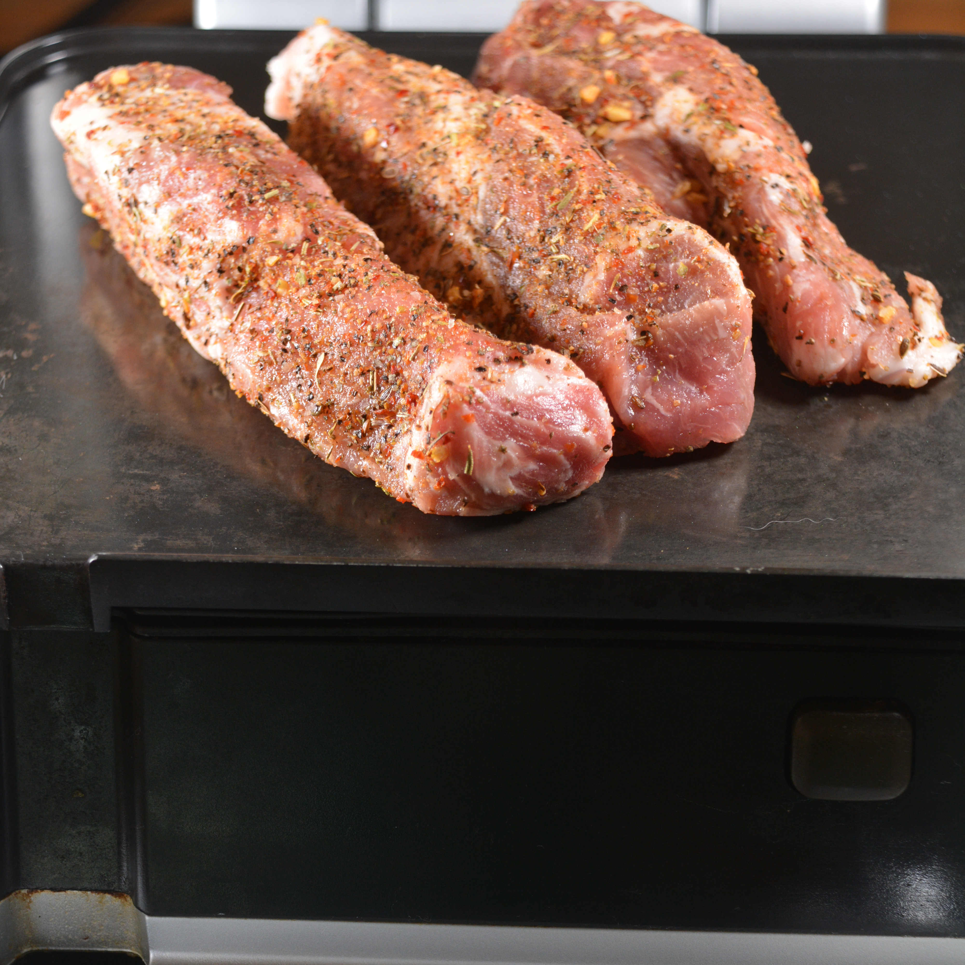 Whole30® Boneless Pork Ribs Cooked to perfection on the best indoor grill cinder grill 