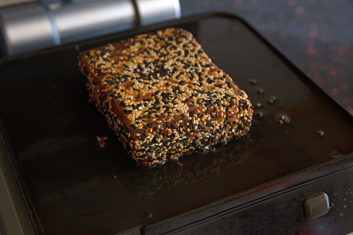 Cinder Grill Sous Vide Tofu Recipe Sesame Seed Crusted Tofu