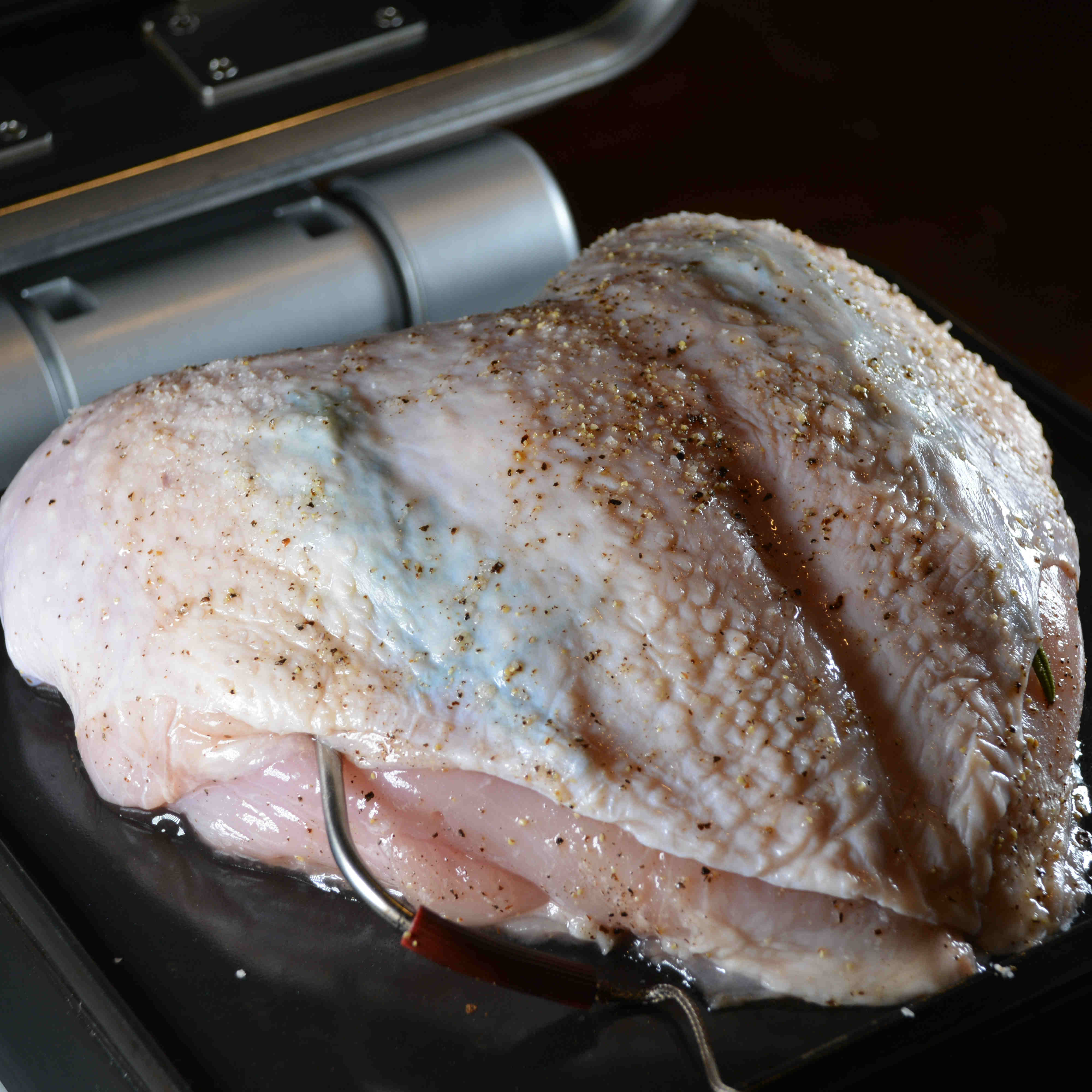 Dry Brined Turkey Breast recipe cooked on world's first sous vide precision indoor grill cinder grill 