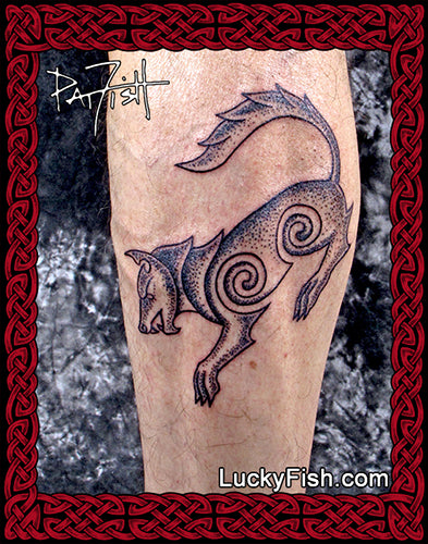 Scythian Wolf Tattoo Design – LuckyFish Art