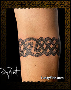 Celtic Knot Rope Band Tattoo Design – LuckyFish Art