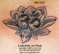 OM Lotus Tattoo Design – LuckyFish Art