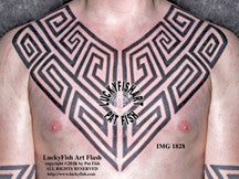 Pictish Tribal Key Chest Plates Tattoo Design – LuckyFish Art