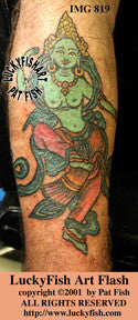Green Tara Buddhist Tattoo Design – LuckyFish Art