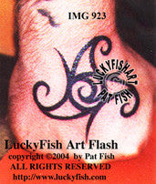 Borneo Rolling Star Tribal Tattoo Design – LuckyFish Art