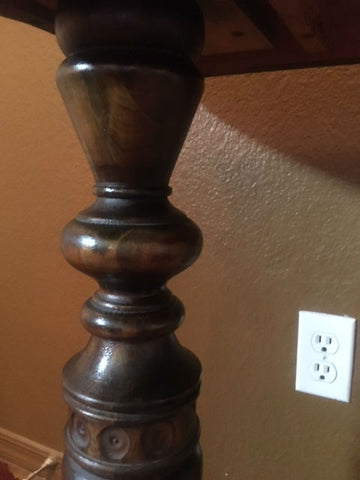 Antique Table Leg after oil application