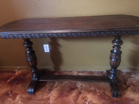 Antique Entry Table After Old English Application 