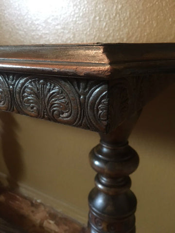 Carved Detail on Antique Table 