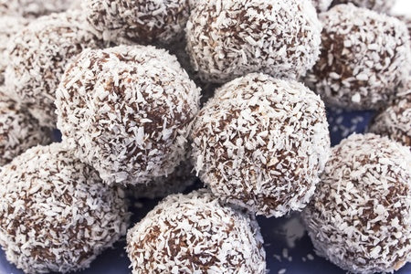 Raw Coconut Dusted Truffles, Live Food