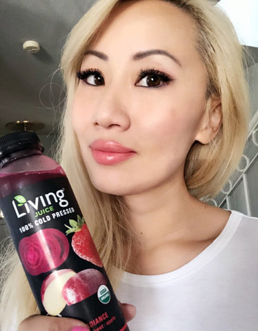 Lifestyle expert Kaila Yu tries organic cold-pressed Living Juice