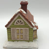 Byron Molds Vintage Green Toy Shop House Chimney with Snow 1979 AS IS