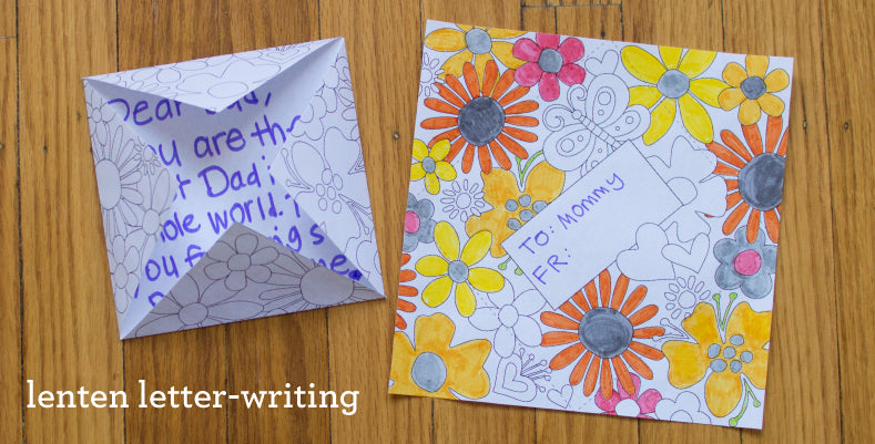 Lent Activities for Kids - 5 easy lent letters for kids to write