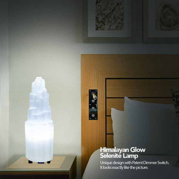 himalayan glow selenite lamp