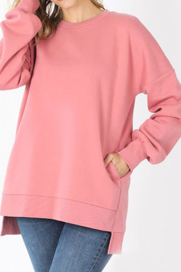 dusty rose sweater